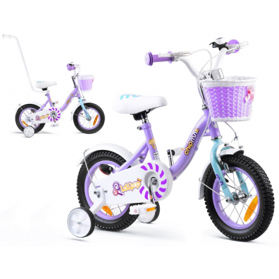 Detský bicykel 12" Royal Baby Chipmunk MM CM12-2 fialovo-biely 